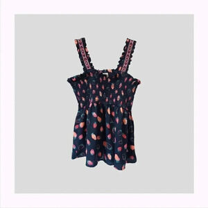 Wonder Nation girl straberry top L (10-12)navy